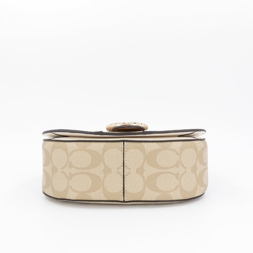 Coach Women's Georgie Saddle Bag in Signature Canvas White Size OS - Picture 5 of 11